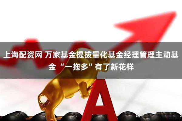 上海配资网 万家基金提拔量化基金经理管理主动基金 “一拖多”有了新花样